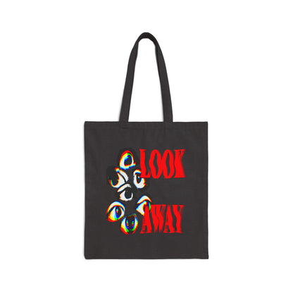 "LOOK AWAY" // Libre Cotton Canvas Tote Bag