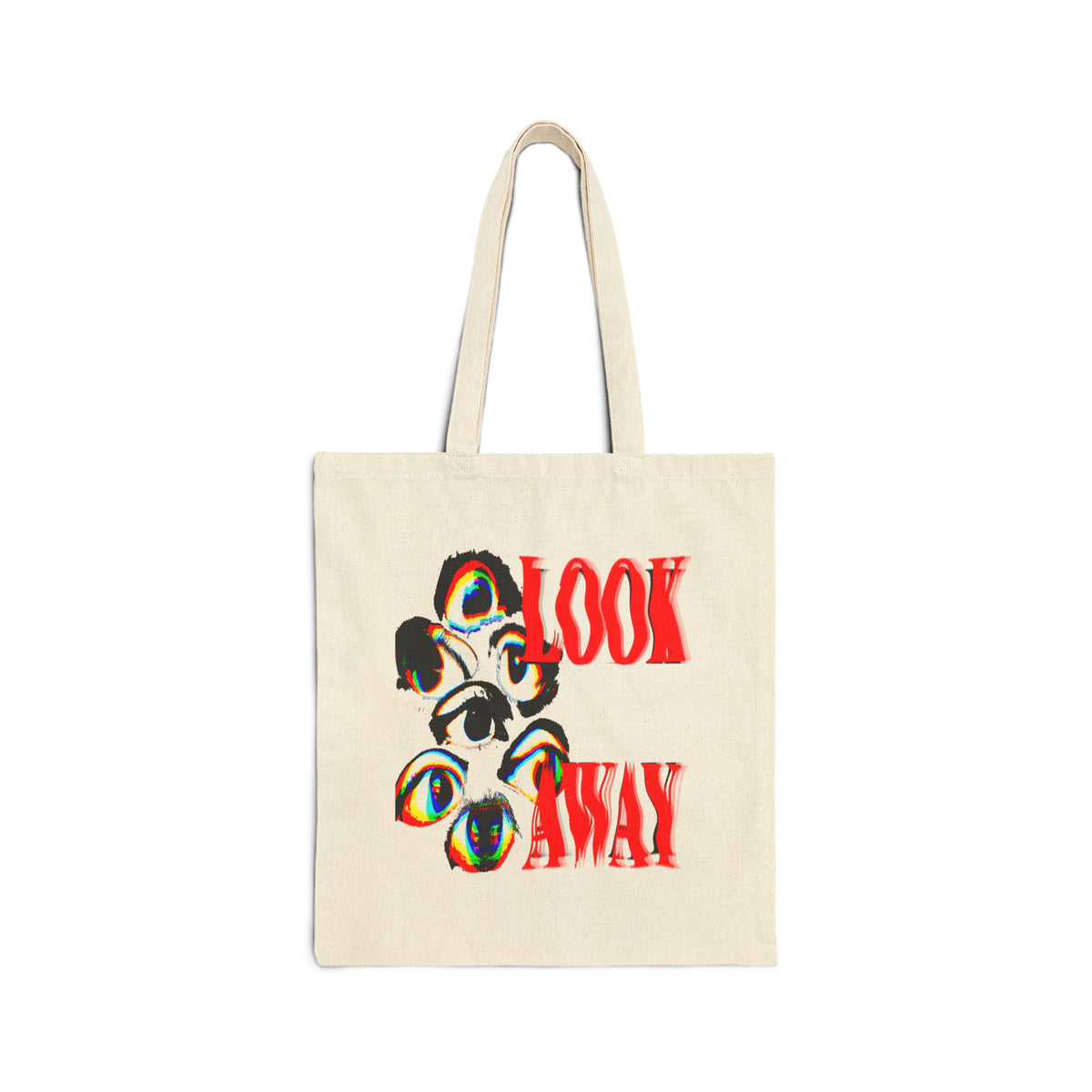 "LOOK AWAY" // Libre Cotton Canvas Tote Bag